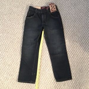 Boys NWT Slim Straight Leg Perry Ellis Dark Blue Denim Jeans Size 8 Regular